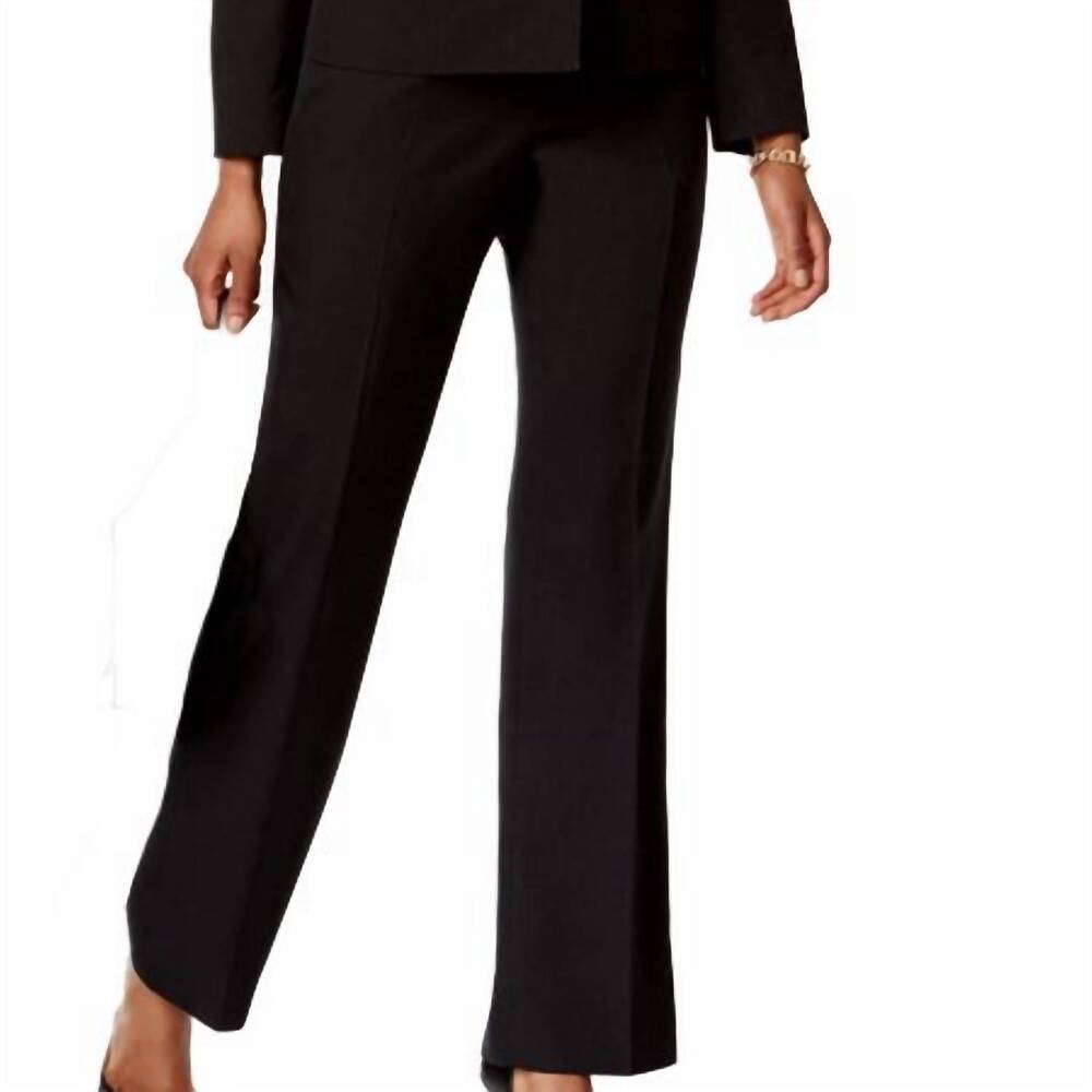 NEW LE SUIT tonal pinstripe pant in black